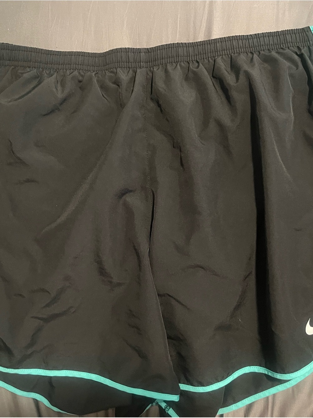 Nike Black Women’s Athletic Shorts with Aqua Trim